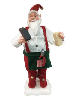 2 FT Animated Elf Santa With Hammer -The Christmas Palace 0671401824