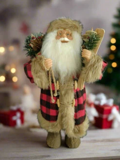 2 FT Plaid Santa Claus