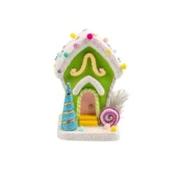 11" Sweet Green Candy House