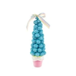 15" Blue Meringue Cookie Tree Set Of 2