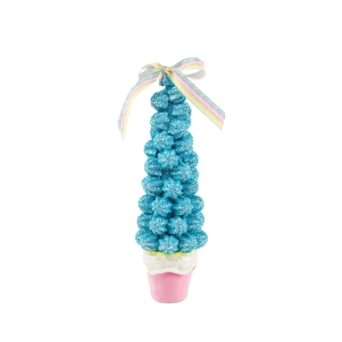 15" Blue Meringue Cookie Tree Set Of 2 3 15" Blue Meringue Cookie Tree Set Of 2