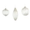 4" Crystal White Beaded Ornament Assorted Set Of 12 2 4" Crystal White Beaded Ornament Assorted Set Of 12 -The Christmas Palace 0671406722