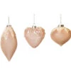 3" Pink Sequin & Pearls Assorted Ornament Set Of 12 -The Christmas Palace 0671406848