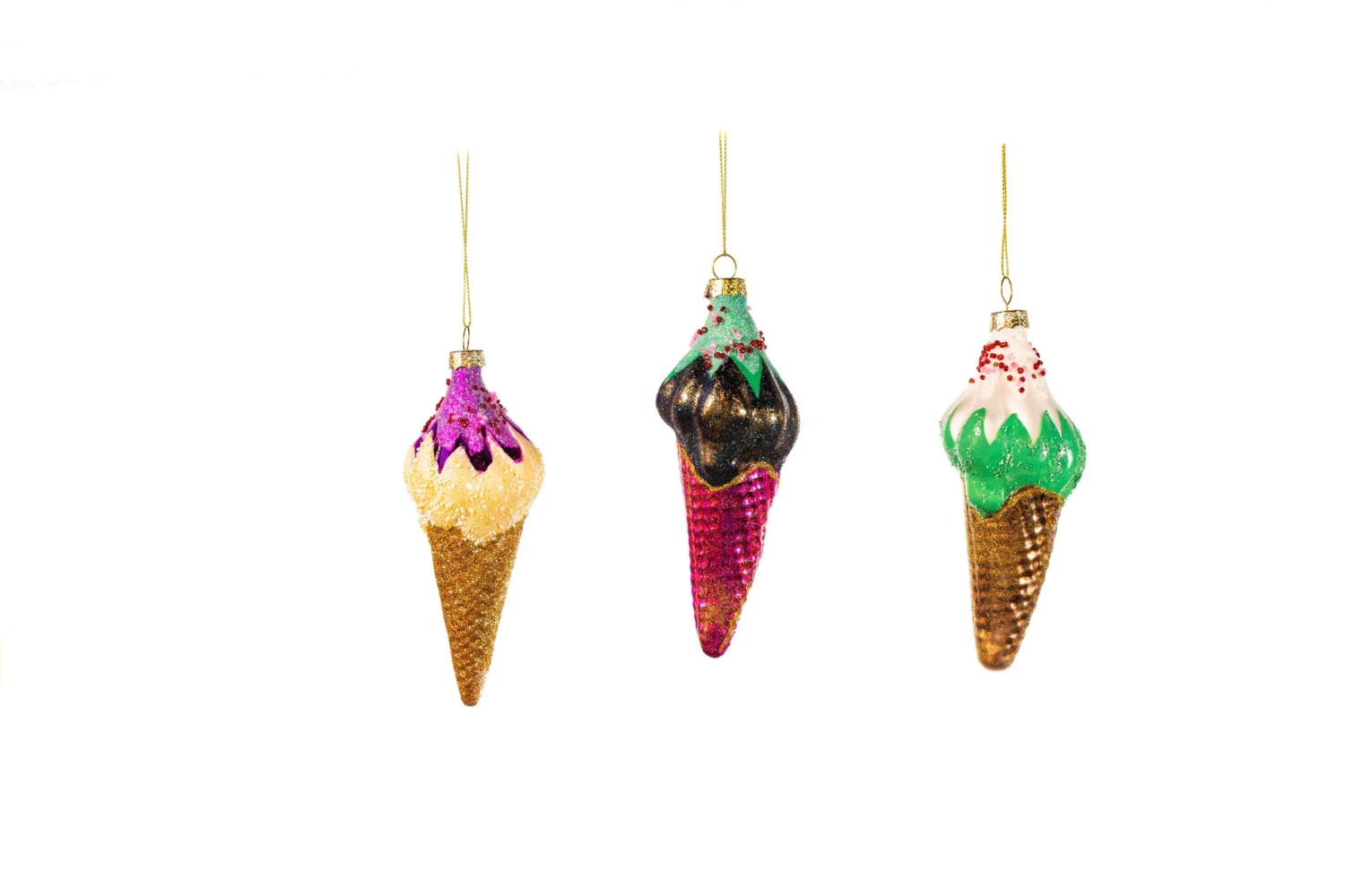6" Ice Cream Assorted Ornament Set Of 6 4 6" Ice Cream Assorted Ornament Set Of 6 - Image 2