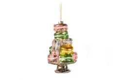 6" Macarons On A Plate Ornament Set Of 6 -The Christmas Palace 0671406909A