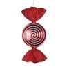 7" Red Swirl Shiny Candy Ornament Set Of 12 -The Christmas Palace 0671407562