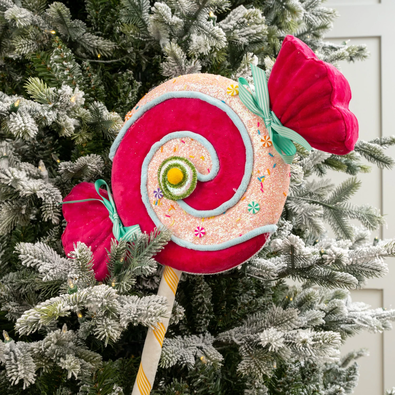 17" Pink Swirl Lollipop Pick Set Of 2 4 17" Pink Swirl Lollipop Pick Set Of 2 - Image 2