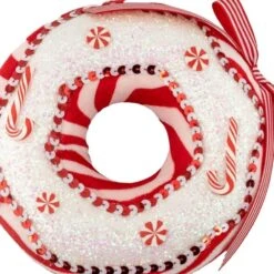 Peppermint Doughnut Ornament Set Of 6 -The Christmas Palace 0671408461B