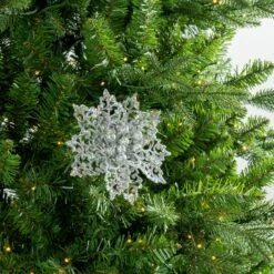 6" Glitter Poinsettia Set Of 6 -The Christmas Palace 0671408909 2