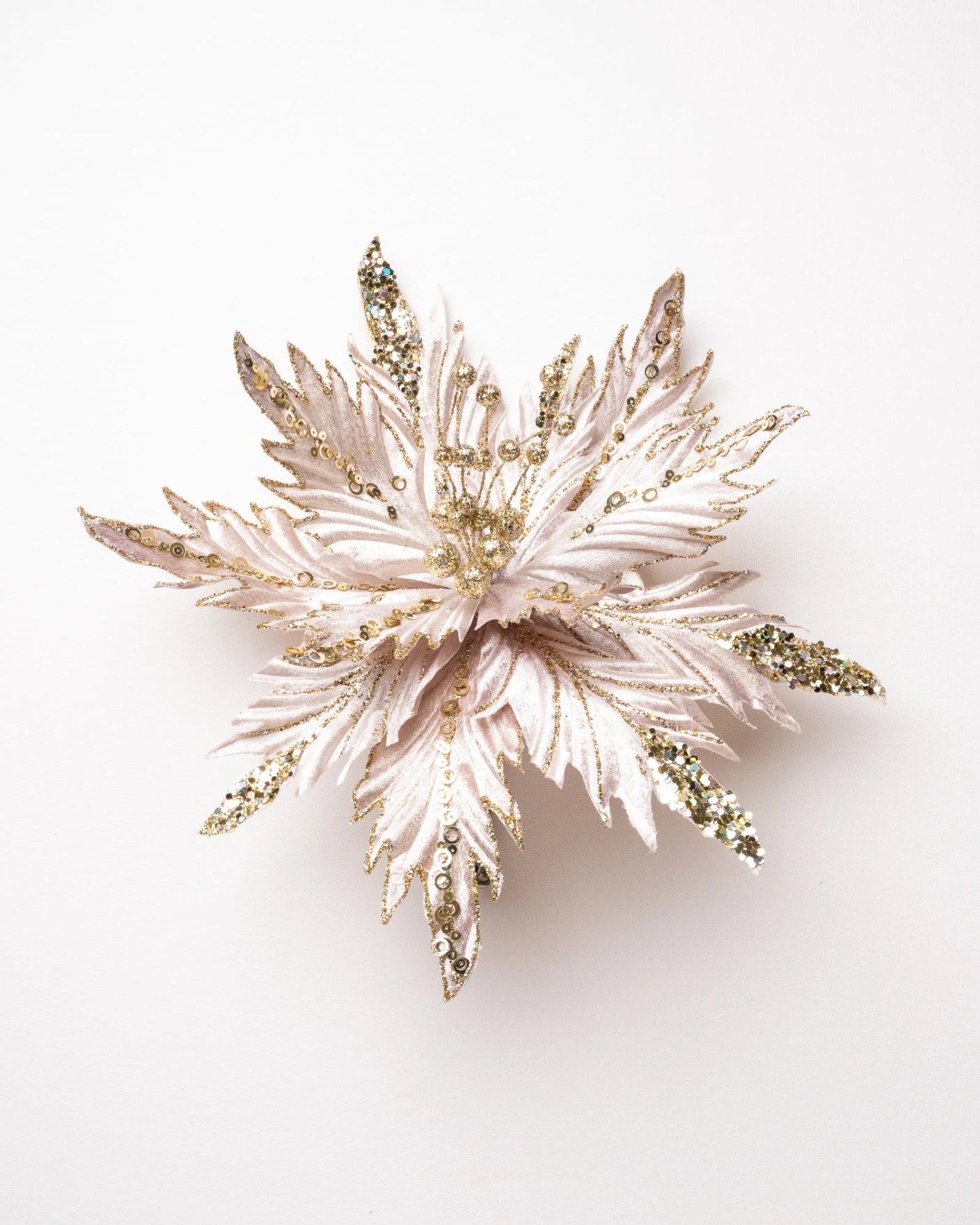 12" Poinsettia Clip Set Of 6 3 12" Poinsettia Clip Set Of 6