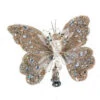 9" Platinum Gem Butterfly With Clip Set Of 6 1 9" Platinum Gem Butterfly With Clip Set Of 6 -The Christmas Palace 0671409605