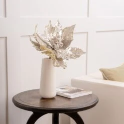 20" Icy Poinsettia Set Of 2 -The Christmas Palace 0671409725 3