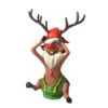 5 FT Funny Sitting Santa Reindeer 2 5 FT Funny Sitting Santa Reindeer -The Christmas Palace 0671410086A