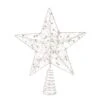 11" Silver Star Tree Topper 15 LED Battery Operated Lights -The Christmas Palace 0671430541A