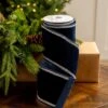 4" X5YD Navy Velvet Swarovski Trim -The Christmas Palace 0671474053 1