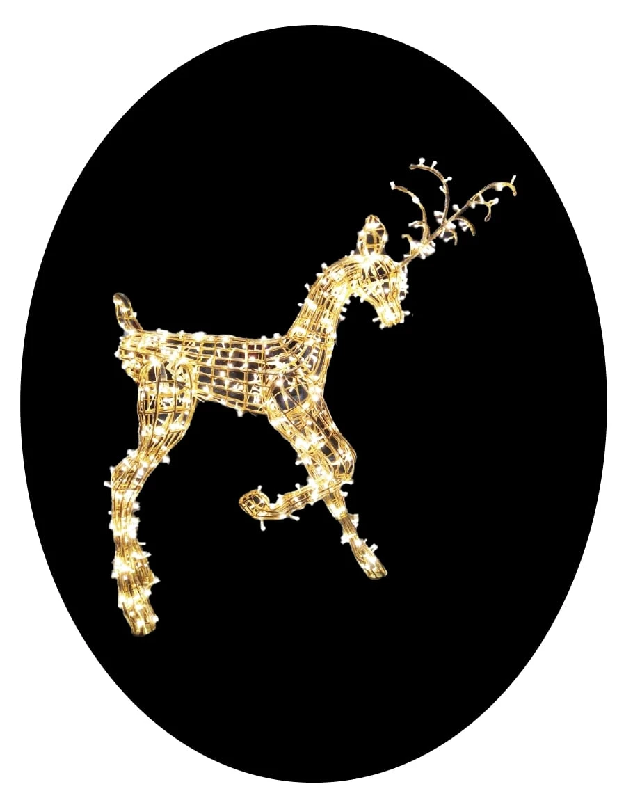 6 FT Reindeer With 396 Warm White LED Lights 3 6 FT Reindeer With 396 Warm White LED Lights
