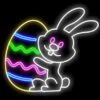 3 FT X 2 FT Multicolor LED Bunny With Egg