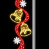 6 FT X 2 FT LED Gold Bells With Red Bow Pole Banner -The Christmas Palace 0671499285