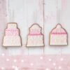 Pink Royal Icing Assorted Cookie Ornament Set Of 3 -The Christmas Palace 0796229606 1