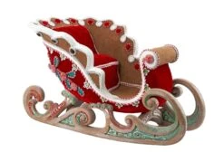 12" Gingerbread Sleigh 7 12" Gingerbread Sleigh -The Christmas Palace 081007412119