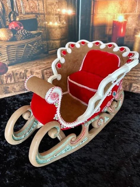 12" Gingerbread Sleigh 3 12" Gingerbread Sleigh