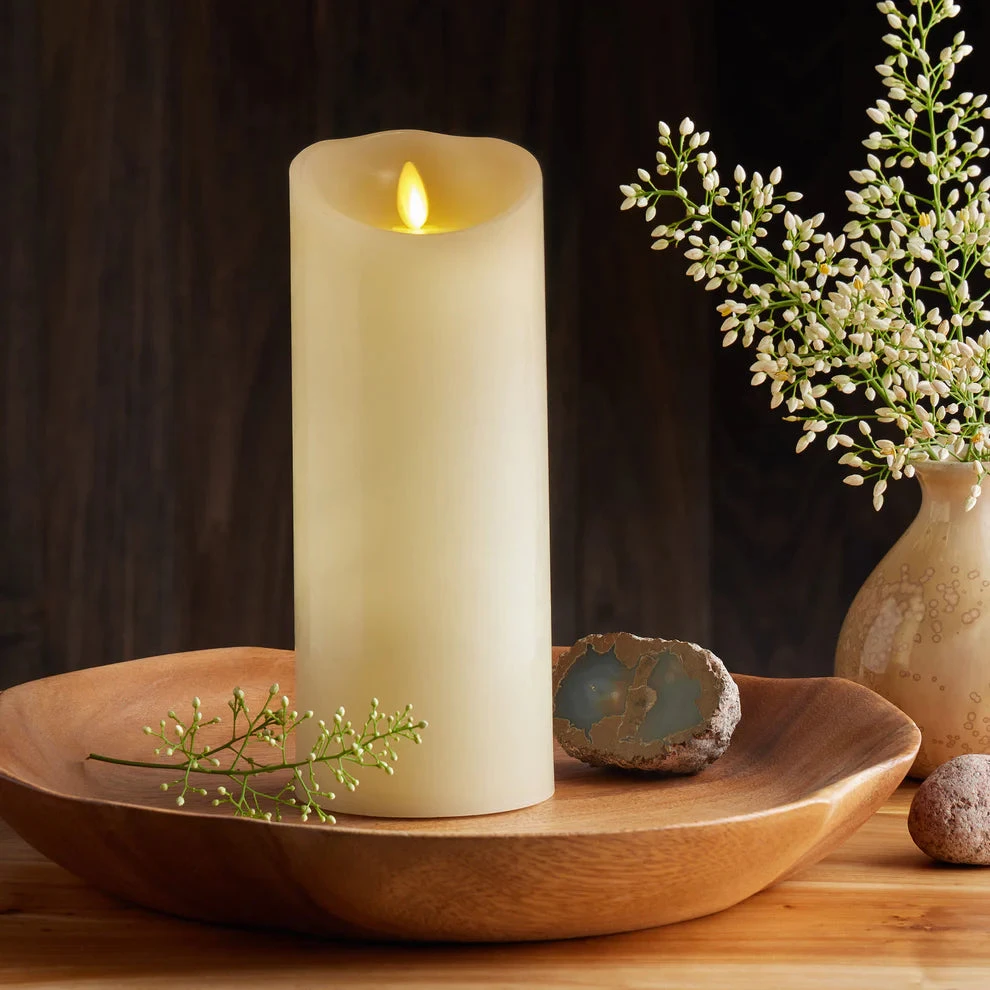 8.75" Ivory Flameless Candle Pillar 4 8.75" Ivory Flameless Candle Pillar - Image 2