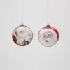 4" Santa Disk Ornament Set Of 2 1 4" Santa Disk Ornament Set Of 2 -The Christmas Palace 2695110 WH