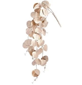 30" Champagne Metallic Eucalyptus Hanging Bush Set Of 2 3 30" Champagne Metallic Eucalyptus Hanging Bush Set Of 2
