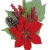 19" Red Poinsettia Pine Cone Bouquet -The Christmas Palace 3384943309 83cac46b 7f5a 4424 a099 ab4a53ef3cd5