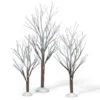 Village Accessory First Frost Trees Pack Of 3 -The Christmas Palace 3440948377