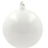 4" White Bubblegum Glass Ornament Box Of 3 -The Christmas Palace 4017379948A