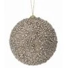 6" Champagne Metallic Mini Bead Ball Ornament Set Of 6 -The Christmas Palace 4390269943