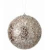 6" Platinum Iced Ball Set Of 6 -The Christmas Palace 4390270928