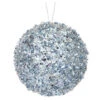 5" Arctic Blue Sequin Ball Set Of 6 -The Christmas Palace 4390283084