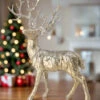 22" Glitter Standing Champagne Reindeer -The Christmas Palace 4390294495