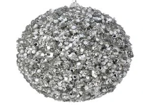 5" Paltinum Sequin Jewel Ball Set Of 6 3 5" Paltinum Sequin Jewel Ball Set Of 6
