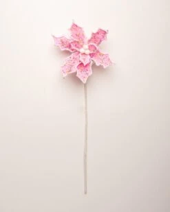 24" Green Sprinkles Candy Poinsettia Stem Set Of 6 -The Christmas Palace 4390310285