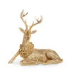 22.5" Gilded Deer With Wreath 2 22.5" Gilded Deer With Wreath -The Christmas Palace 4889307966