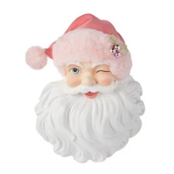 18" Santa Face With Pink Hat