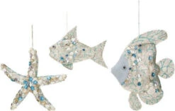 Mark Roberts 11-15" Jewels Of The Sea Ornaments Assorted Set Of 3