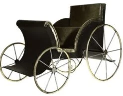 23" X 17.5" Black Carriage With Trim