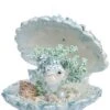 Mark Roberts 6" Large Blue Coral Shell Ornament Set Of 2 -The Christmas Palace 8003642256
