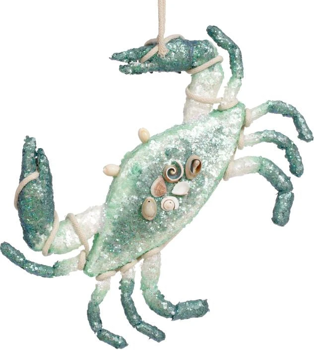 Mark Roberts 11.5" Green Sparkling Crab Ornament Set Of 2 3 Mark Roberts 11.5" Green Sparkling Crab Ornament Set Of 2