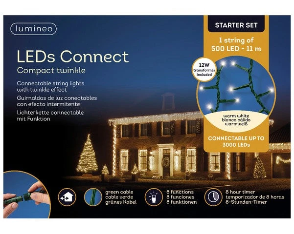 36 FT Compact Starter Set Warm White With 1 String Of 500 LED Lights 8 36 FT Compact Starter Set Warm White With 1 String Of 500 LED Lights - Image 6